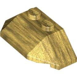 47759-115 Steen, wig 2x4 driekantig (breed) goud, parel NIEUW *