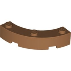 48092-150 Steen 4x4 gebogen (Dubbele macaroni) caramel, midden NIEUW *1B066
