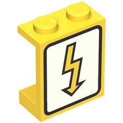 4864ap03-3G Paneel 1x2x2 met pijl geel gebruikt *0D0000