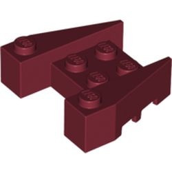 50373-59 WigSTEEN 3x4 verhoogde zijkanten met zijsleuven rood, donker NIEUW *