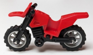 50860c11-5G Motorfiets met zwarte onderkant en lichtgrijze wielen rood gebruikt *1D038