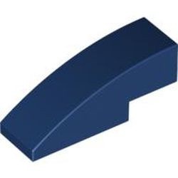 50950-63G Dakpan gebogen 1x3 blauw, donker gebruikt *1D035