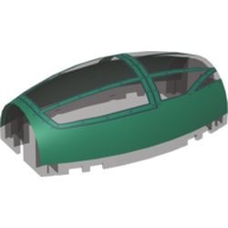 50986pb002-13 Cockpit glas 10x6x3 met donkergroen cockpit patroon PAKKETZENDING transparant zwart NIEUW *3L0000