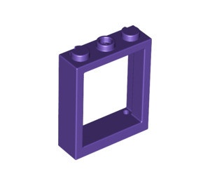 51239-89 Raam 1x3x3 NIEUWE type zonder luikhouders paars, donker NIEUW *1L0000
