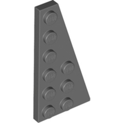54383-85 Wig plaat 6x3 rechts grijs, donker (blauwachtig) NIEUW *5A005
