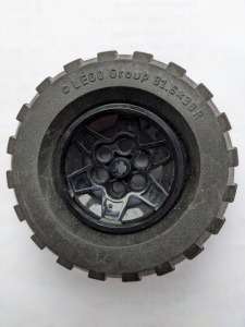 56908c01-11 Wiel 43.2x26mm Technic Racing, 6 pingaten met band 81.6x38R (45982) PAKKETPOST zwart NIEUW *5W000