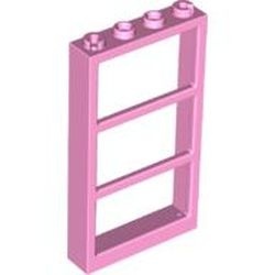 57894-104 Raam 1x4x6 Frame geen ruit 3 vakken roze, helder NIEUW *L11-13