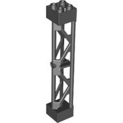 58827-11 Pilaar 2x2x10 TYPE 3 vakwerk open TWEE secties zwart NIEUW *2B071