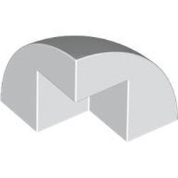 5906-1 Steen, hoek 2x2x1 2/3 dome top wit NIEUW *1L082