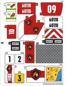 60110stk01 STICKER: Fire Station NIEUW *0S0000