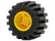 6014bc01-3 Wiel 11x12mm asgat met offset gegroefde band 21x12mm geel NIEUW *5W000 - Img 2