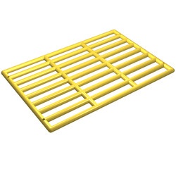 6046-3G 9x13 rooster grill geel gebruikt *1L0000