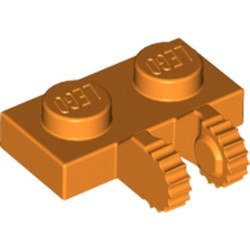 60471-4 Scharnierplaat 1x2- 2 houders aan zijkant oranje NIEUW *1B299
