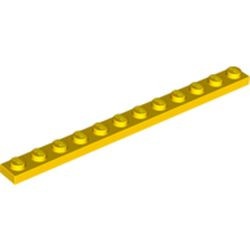 60479-3 Platte plaat 1x12 geel NIEUW *1B197