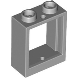 60592-86 Raam 1x2x2- vlak (NIEUWE stijl) ZONDER GLAS grijs, licht (blauwachtig) NIEUW *1B277