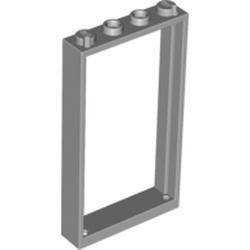60596-86 Deurpost /raamframe 1x4x6 (2 gaatjes bovenin) grijs, licht (blauwachtig) NIEUW *1L234