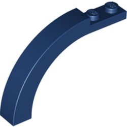 6060-63 Steen, boog 1x6x3 1/3 (90 graden) blauw, donker NIEUW *1L094
