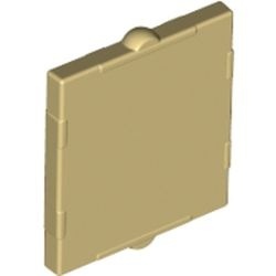 60601-2 Glas voor raam 1x2x2 nieuwe type (klein centraal pinnetje beide zijden) crème NIEUW *1L000