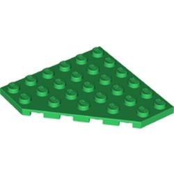 6106-6 Platte plaat 6x6 afgekapte hoek groen NIEUW *5A026