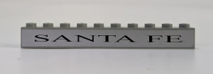 6111pb003-9G Steen 1x10 Santa Fé (Sticker) lichtgrijs (klassiek) gebruikt *5V09-01