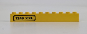 6111pb009L-3G Steen 1x10 7249 XXL LINKS (Sticker) geel gebruikt *5V09-01