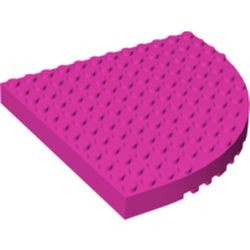 6162-47 Steen, 12x12 gebogen hoek (BELVILLE) roze, donker NIEUW *5D000