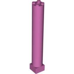 6168c01-47 Pilaar 2x2x11 massief roze, donker NIEUW *