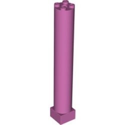 6168c01-47G Pilaar 2x2x11 massief roze, donker gebruikt *