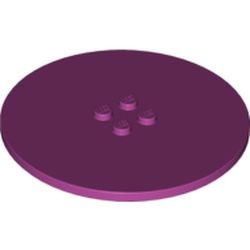 6177-71G Tegel 8x8 rond, 4 centrale noppen magenta gebruikt *5D0000
