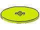 6177-76G Tegel 8x8 rond, 4 centrale noppen lime, midden gebruikt *5D0000