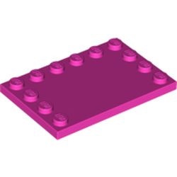 6180-47G Tegel 4x6 met noppen zijkant roze, donker gebruikt *5K0000