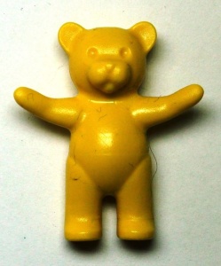 6186-3 Teddybeer (Belville) (voorpoten omhoog) geel NIEUW *0D000