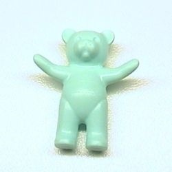6186-41 Teddybeer (Belville) aqua NIEUW *0D000