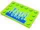 618pb027-34 Tegel 4x6 met noppen zijkant met blauwe watersporten lime NIEUW *