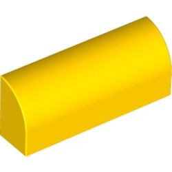 6191-3G Steen, 1x4x 1 1/3 met afgeronde top, geen noppen geel gebruikt *1R030
