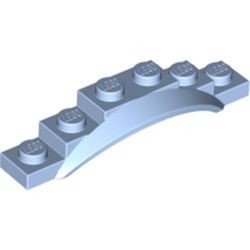 62361-105 Spatbord 6x1 1/2x1 met boog blauw, lichthelder NIEUW *0B006