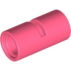 62462-220 Technic, Pin koppelaar Rond met inkeping rood, koraal NIEUW *1A072