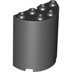 6259-11G Cylinder, half 2x4x4 zwart gebruikt *1F009