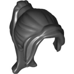 62696-11 Haar vrouw- ponystaart met lange zijplukken zwart NIEUW *0L0000