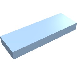 63864-105 Tegel 1x3 blauw, lichthelder NIEUW *1B110