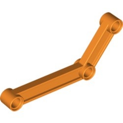 64451-4 Technic, Hefbalk 6x4 dik MET DRIE GATEN oranje gebruikt *1D000