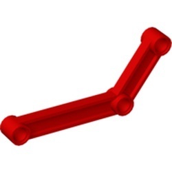 64451-5G Technic, Hefbalk 6x4 dik MET DRIE GATEN rood gebruikt *1D000