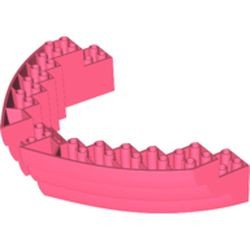 64645-220 Boegsteen 16x10x3 open rood, koraal NIEUW *