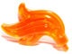 64647-18 Vlam, drievoudige pluim transparant neonoranje NIEUW *0B0000