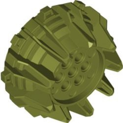 64712-155 Hardplastic wiel met pinnen (PAKKETZENDING) groen, olijf NIEUW *5W000