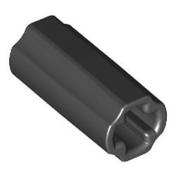6538c-11B BULK: 50x Technic, As koppelaar ribbels lengterichting zwart NIEUW *1A074