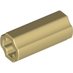 6538c-2 Technic, As koppelaar ribbels lengterichting crème NIEUW *1A074