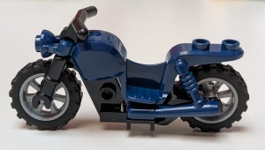 65521c06-63 Motorfiets Chopper met zwart frame lichtblauwgrijze wielen wielen blauw, donker NIEUW *5D0000
