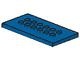 6576-7G Platte plaat 4x8 noppen centraal blauw gebruikt *1R0000