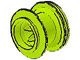 6580c01-34 Wiel 43.2 breedx28 dikke naaf middengroot met band 6579 lime gebruikt *5W000 - Img 2